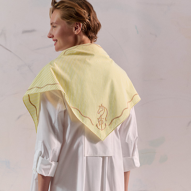 Ancre Marine triangle scarf | Hermès Mainland China